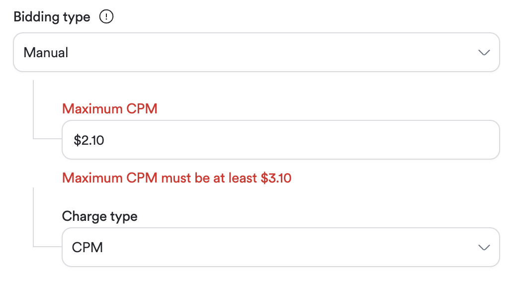 Screenshot of reserve prices for listings.